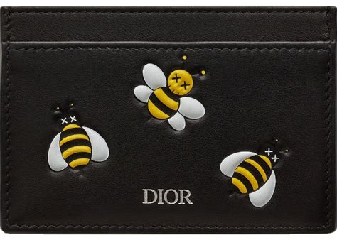 dior x kaws card holder yellow bees black|Dior x Kaws Card Holder Yellow Bees Black .